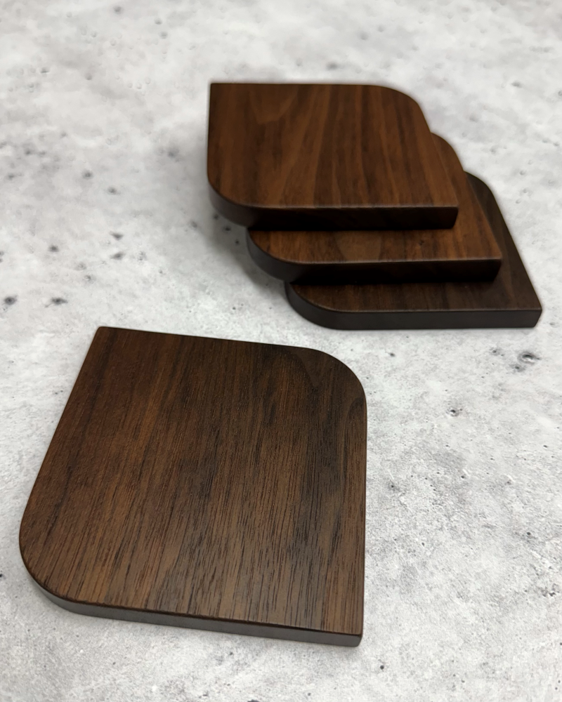 Flux Coaster Set - Walnut