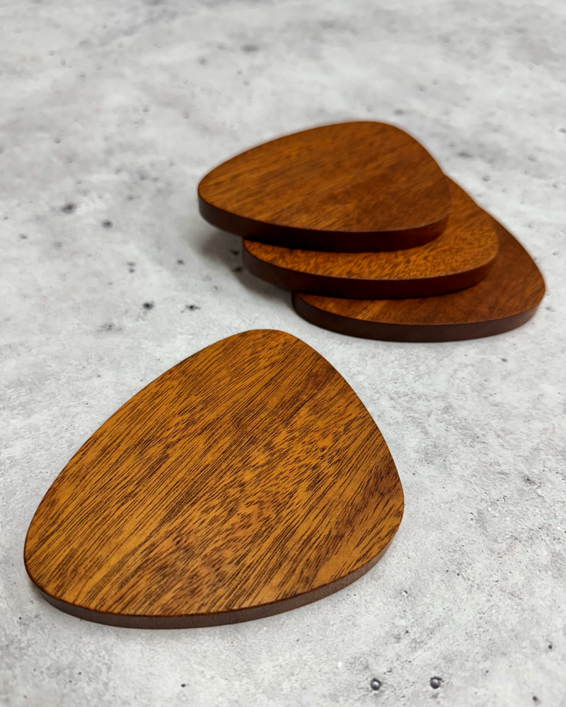 Riff Coaster Set - African Mahogany